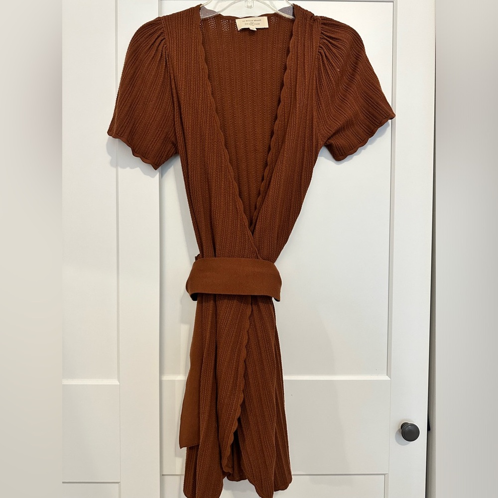 Sézane Rust Brown Midi Dress